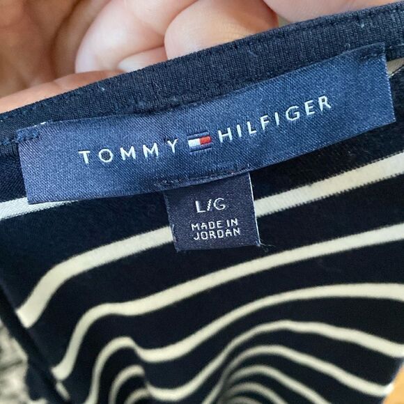 Tommy Hilfiger Striped Boatneck rolled sleeve Shirt navy white - Picture 5 of 12